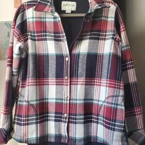 Orvis snap button flannel